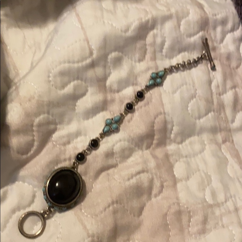 Black and baby blue bracelet
